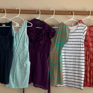 Bundle of 6 dresses. Good condition. Size small, 4-6. Maison Jules, Forever 21.